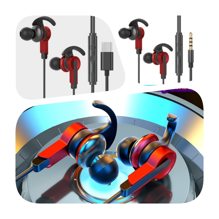 Wired earphones mobile phone digital audio video wired headset CRRshop free shipping best sell High audio quality gaming earphones, in ear esports, chicken eating, computer phones, universal wired headphones with microphone, sound recognition, and positioning black red green blue white earphone