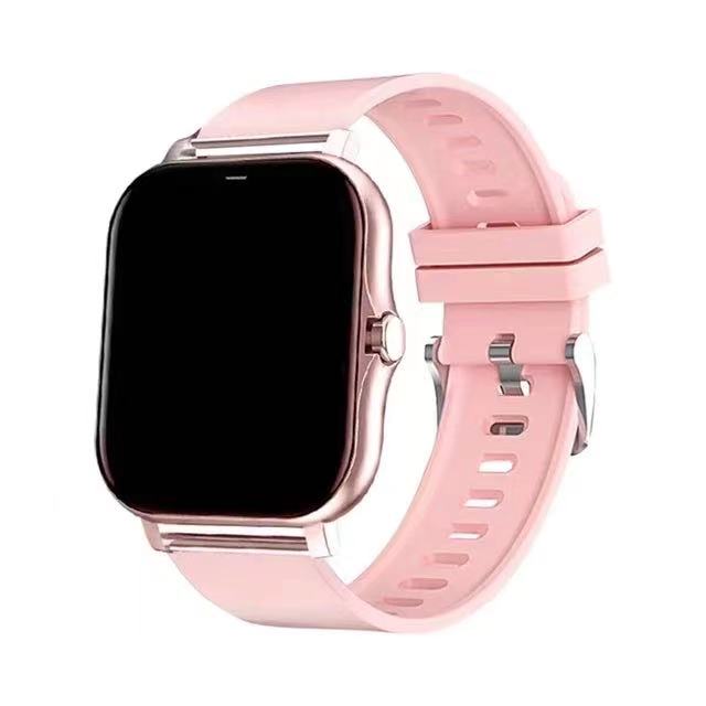 For Xiaomi Samsung Huawei Android Phone Color Screen Full Touch Custom Dial Smart Watch Women Bluetooth Call SmartWatch Men NewPink