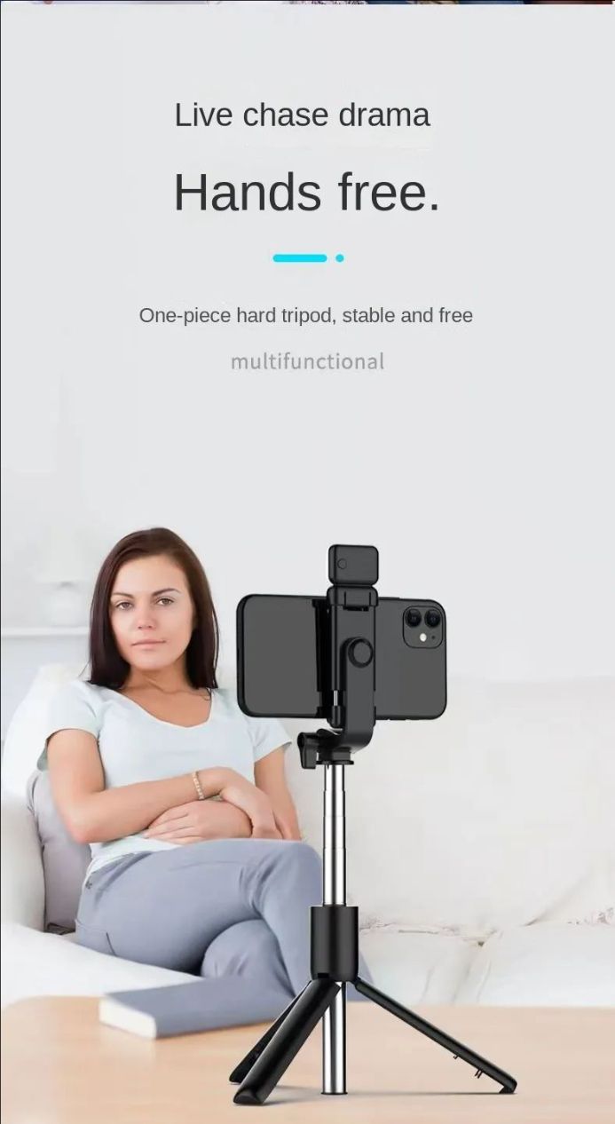 R1s mobile phone selfie stick portable integrated Bluetooth remote control fill light live telescopic mobile phone bracket