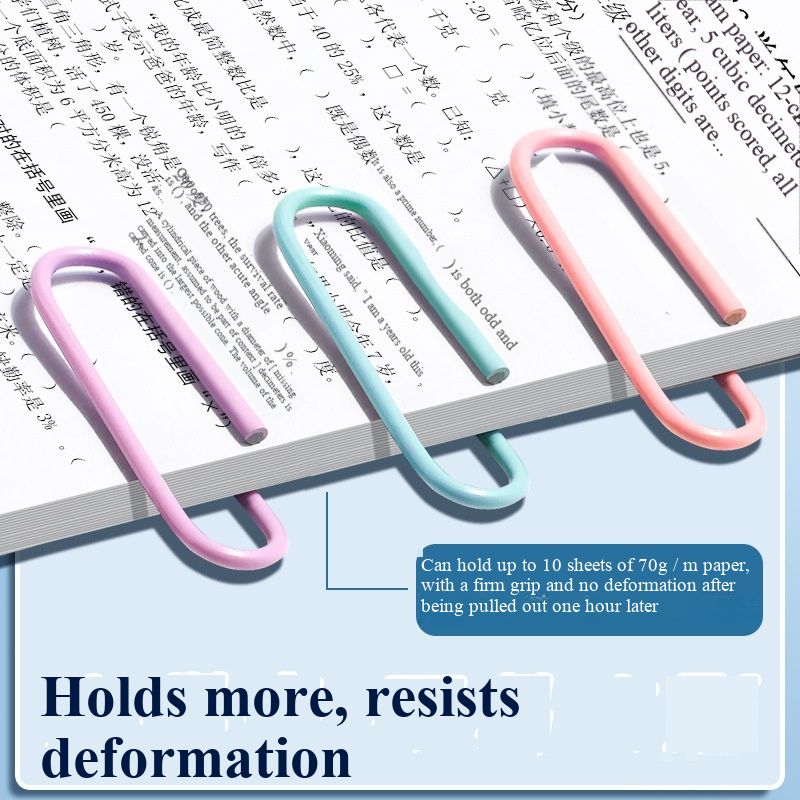 Colorful Coated Paper Clips Large Size Rustproof Metal Paperclips Bookmark Document Organizer with Storage Box Office School Stationery Supplies