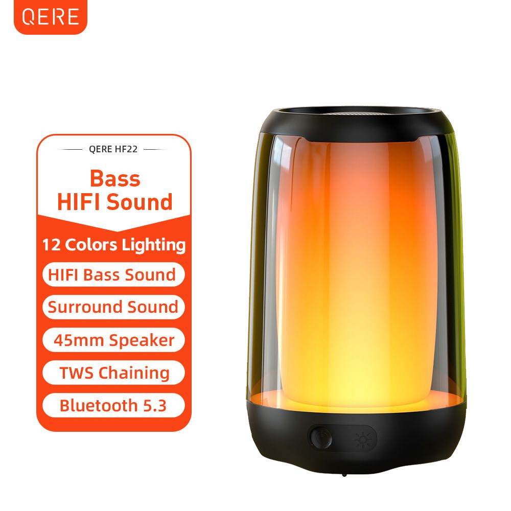 Bluetooth speaker high quality immersive music audio colorful LED lights wireless mini portable bluetooth speaker