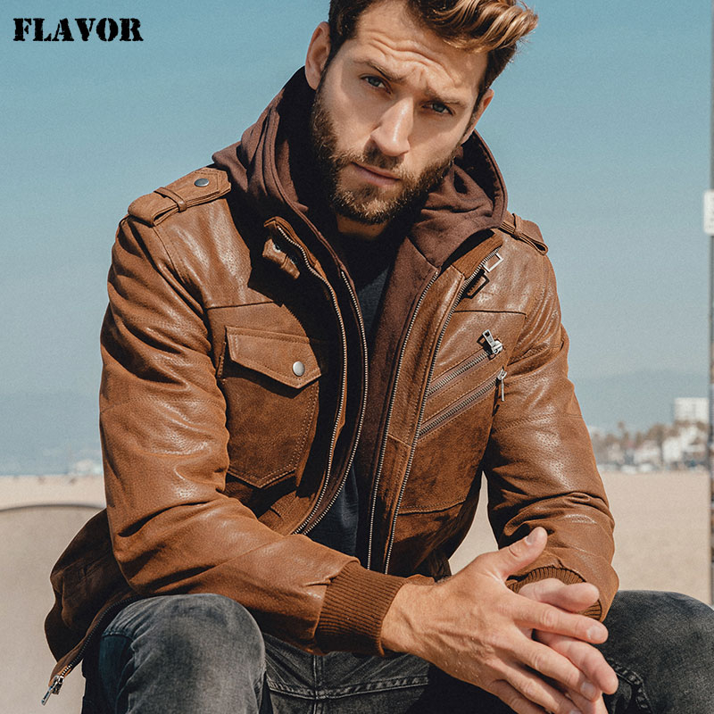 Genuine leather coats mens sale