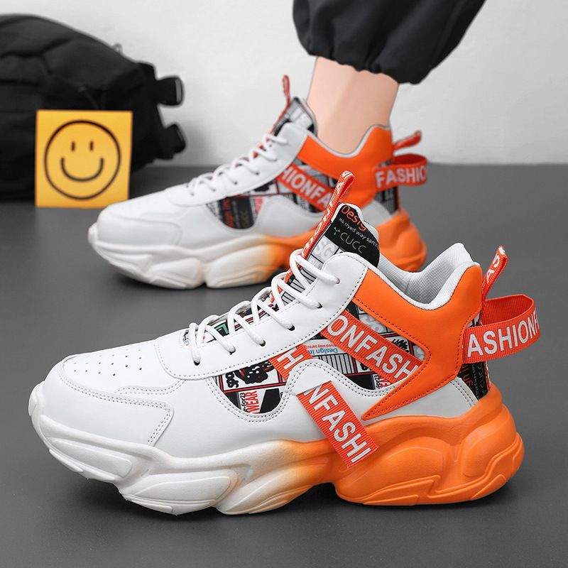 Sports basketball shoes 2024 spring and autumn new casual thick soled sports shoes all fashion men's shoes high help daddy shoes men DC5522