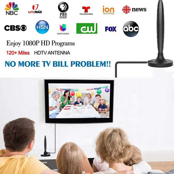 AUNONT New non-magnetic vertical high-definition digital TV antenna for indoor and outdoor use ground wave HDTV antenna
