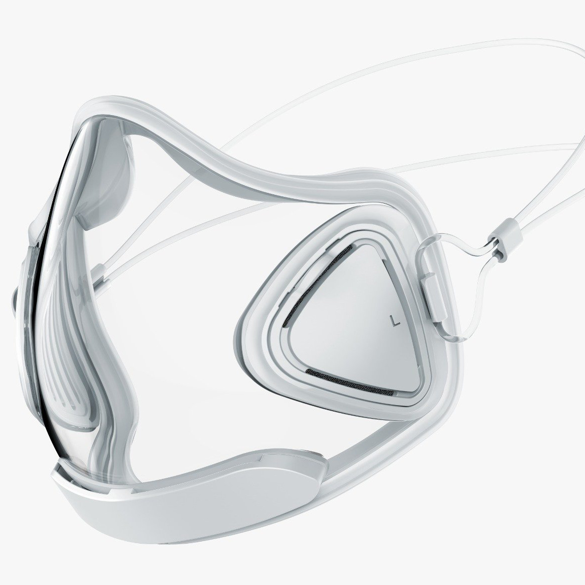 Transparent PC protective mask anti splash protective mask can filter face shield HD anti fog

