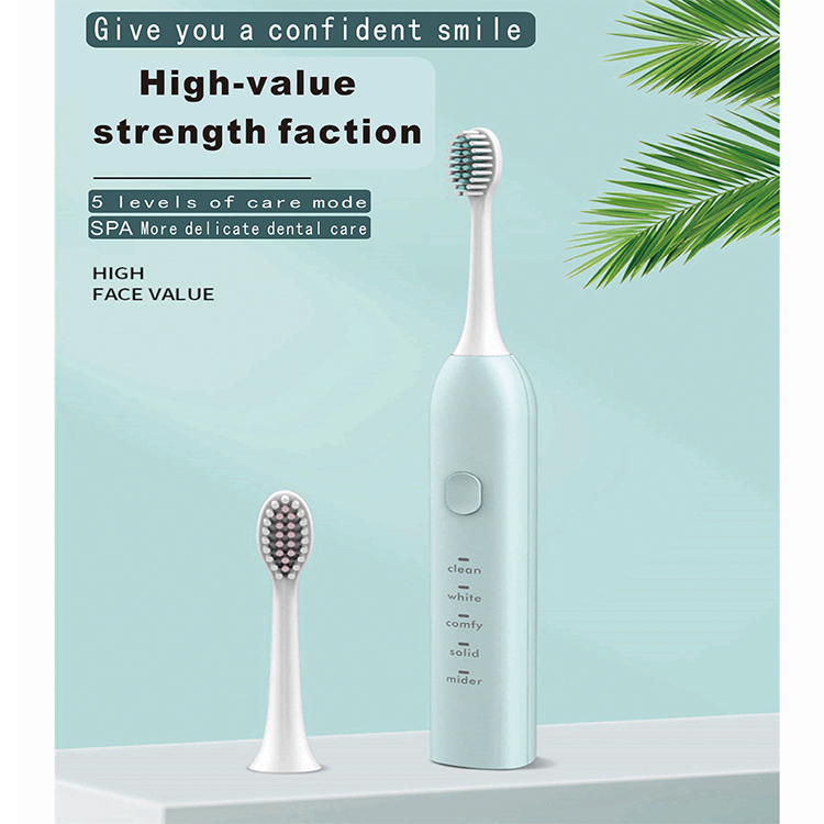 Electric toothbrush adult charging five-speed smart sonic vibration soft fur household male and female couple toothbrushes