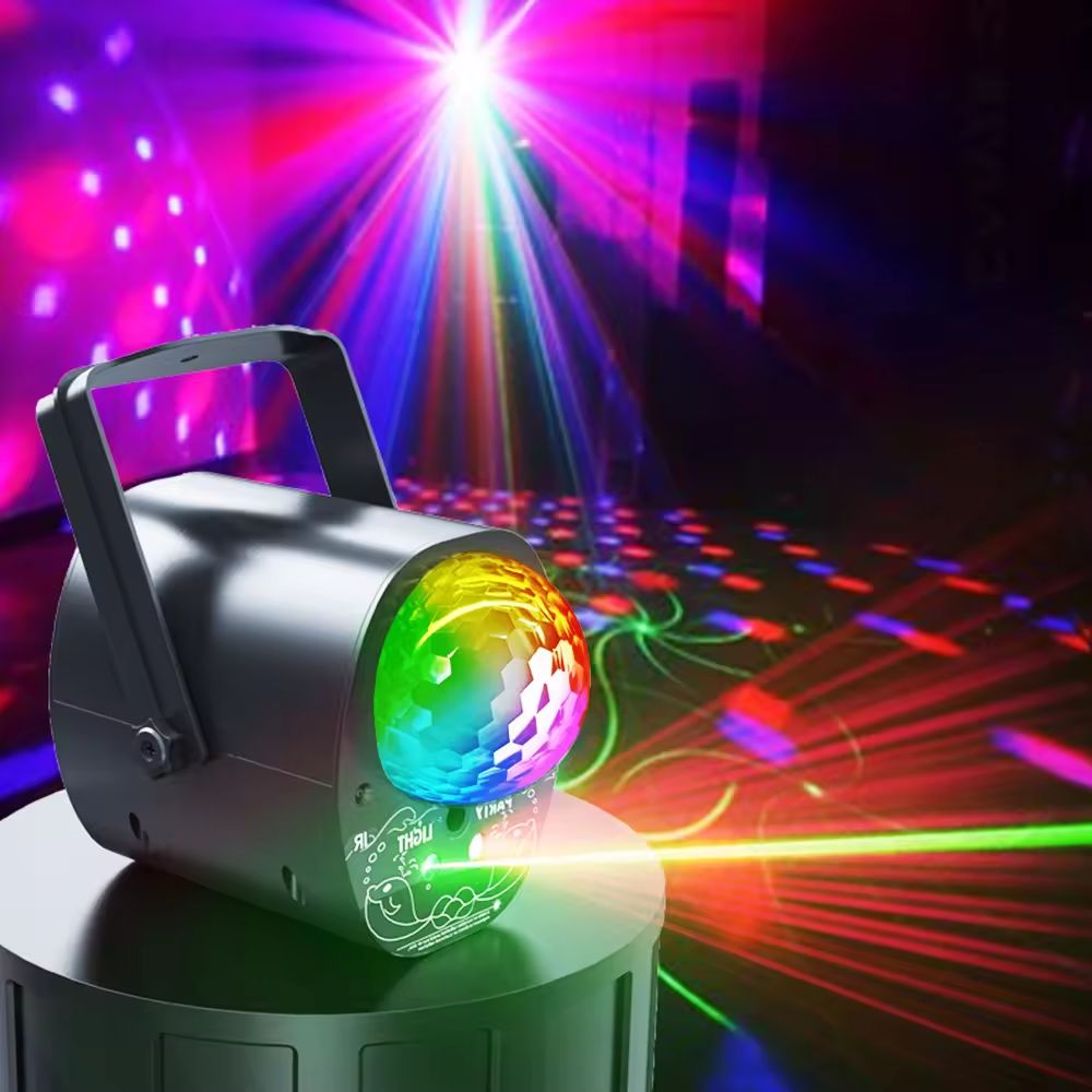 AUNONT Remote Control 3in1 Home Party LED Laser Lights RGB DJ Night Club Decor Disco Lights Stage