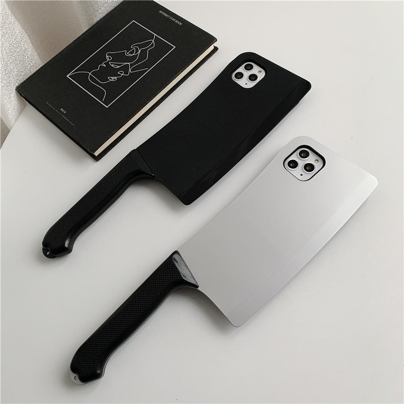 Creative Kitchen Knife Shape Funny Phone Case for iPhone 12 3D Cartoon Design Cover for iPhone 11/6/7/8/X/Xs/Xr/XS/Max