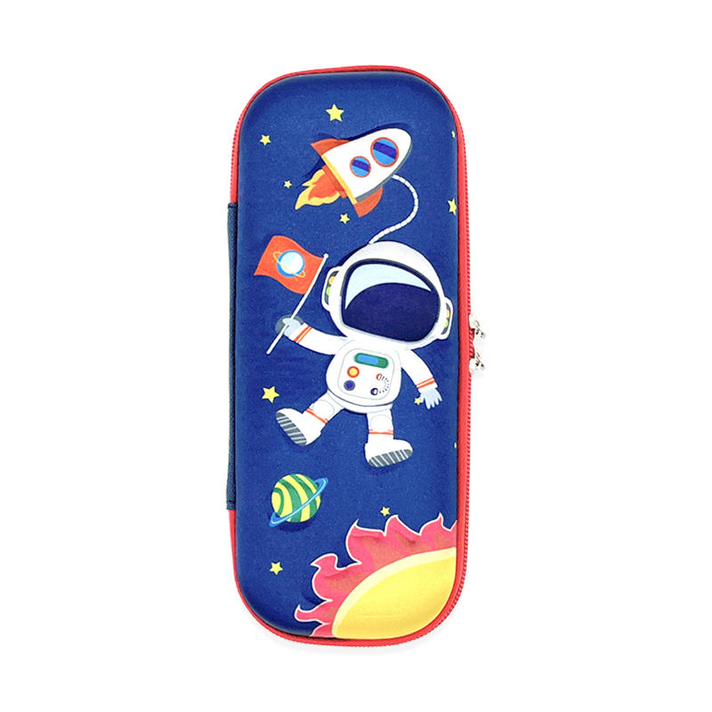3D Embossed Pencil Box for Kids, Teens, Pencil Case for Boys, Astronaut, Spaceship, Anti-Shock, Multi Compartments, Large Capacity, School Supply, StationeryAstronaut