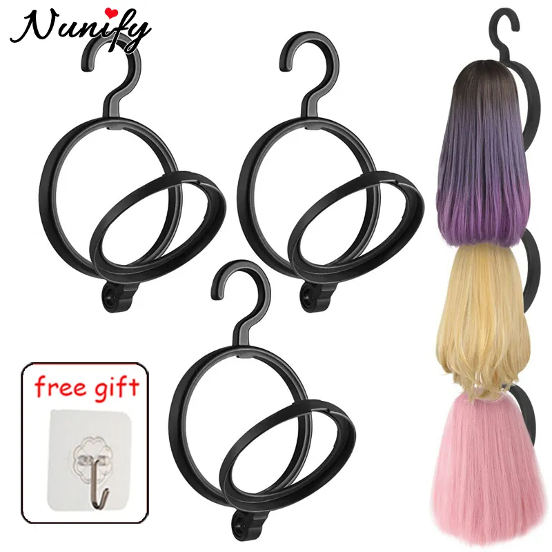 5Pcs Plastic Wig Hanger For Multiple Wigs Black Hanging Wig Stand Wig Hanger Free Shipping Portable Wig Dryer Stand