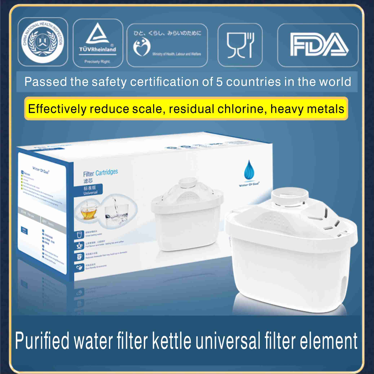 Clean kettle, kitchen household water purifier, activated carbon filter ...