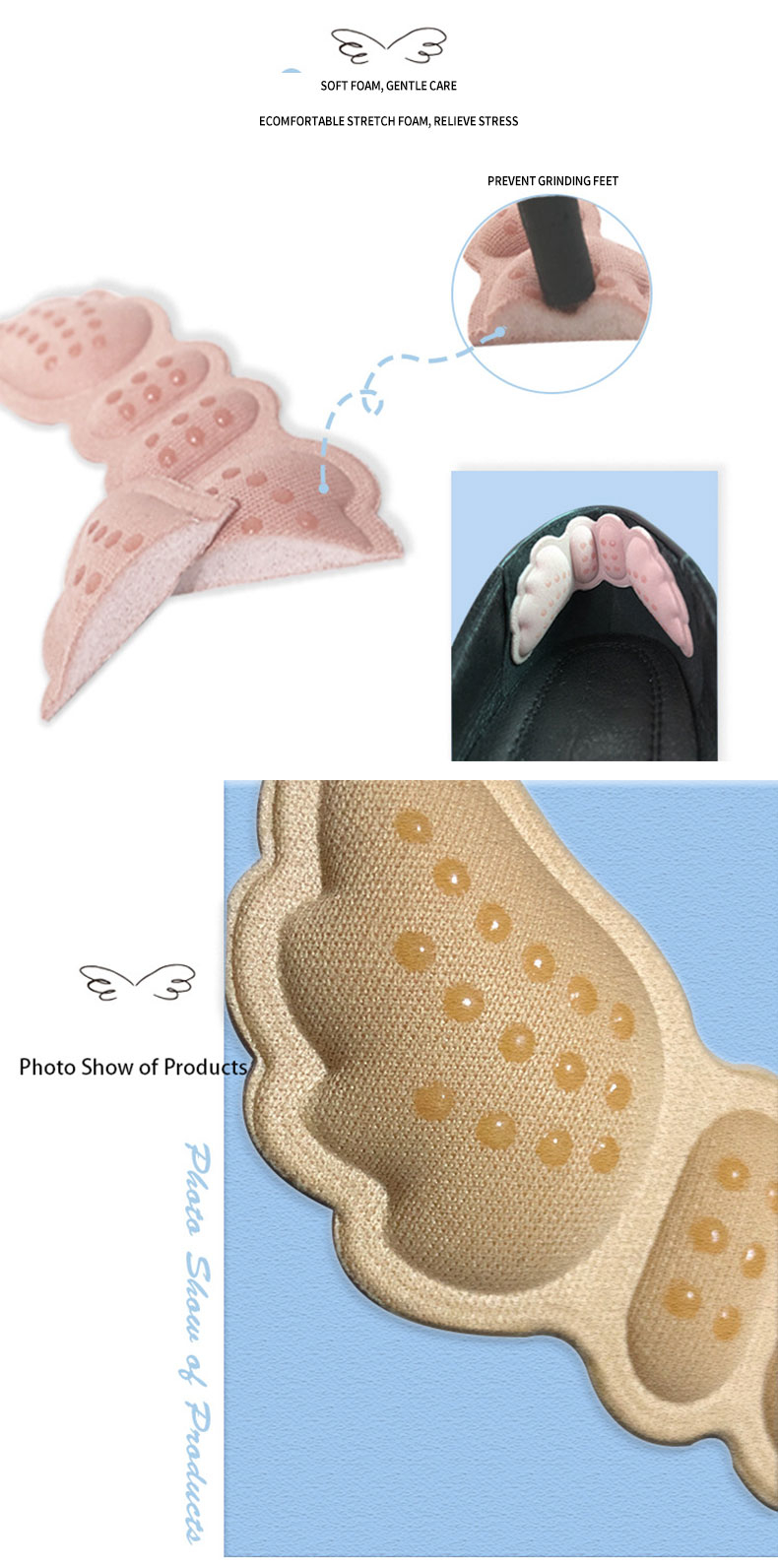 1 Pairs Heel Cushion snugs Inserts Shoe Pads for Loose Shoes Too Big Inserts Grips Liners Heel Blister Protectors for Women Men