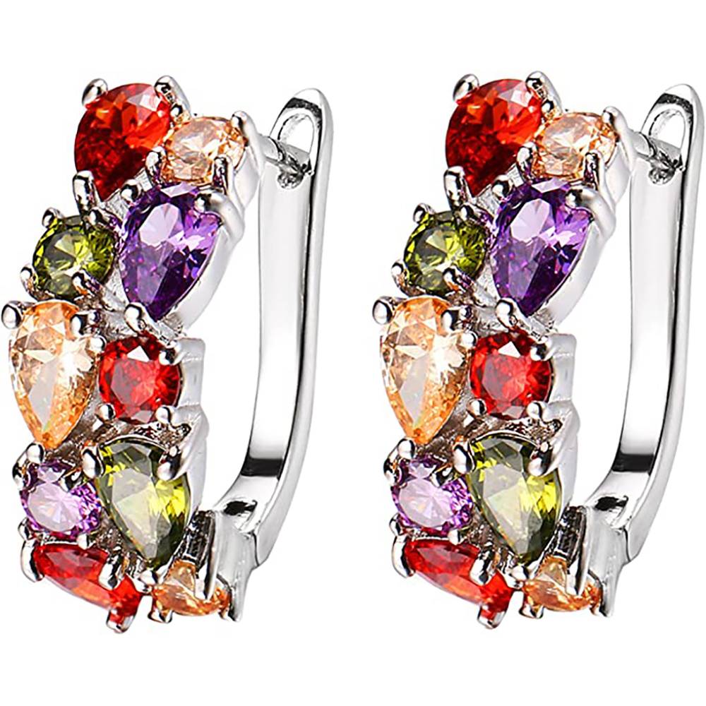 girls colorful jewelry earrings lovely romantic design suitable for daily water drop Stud earrings