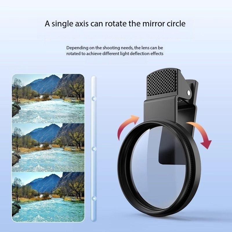 52mm Mobile Phone Photography Polarizing Filter (CPL) Clip - on, a Magic Tool for Eliminating Reflections and Providing High - Definition Filtering
