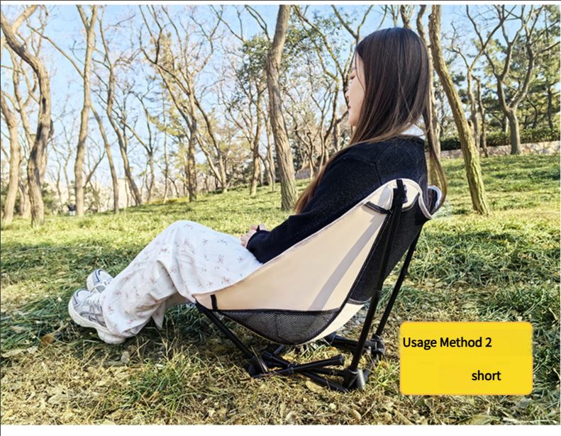 Buqing Lightweight Moon Chair, Lightweight Outdoor Folding Chair, Portable Camping Stool, Leisure Reclining Fishing Chair, Small Folding Stool
