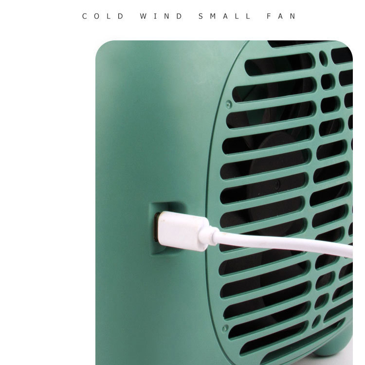 Portable desktop plus water spray cold air fan, multi-function USB charging fan, desk bedroom silent fan
