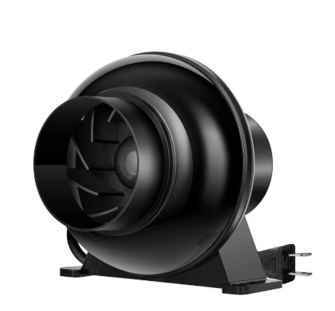 Powerful 4 Inch Inline Booster Duct Fan with Speed Controller - 130 CF4/BF4 Airflow