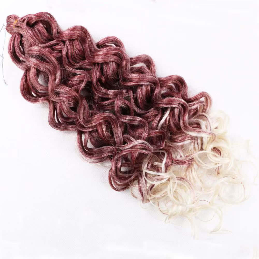 Wig Latin American curly wig big curly Hawaiian curly crochet braided fluffy gradient color hair extension water ripple wave curl