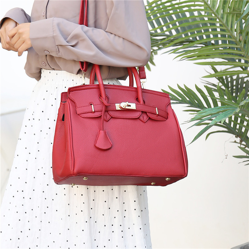 1860 Women PU Leather Handbags Frosted Shoulder Bag Female Platinum Top Handle Tote Bag Cross-body