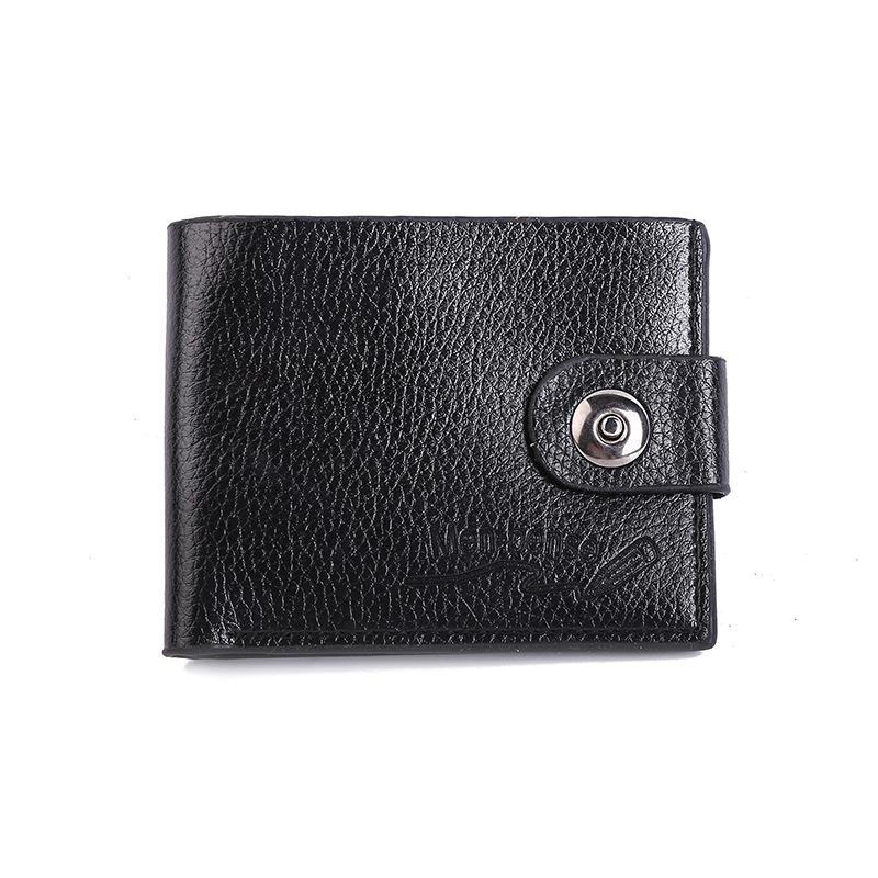 12-10 men's leather wallet, pebbled wallet, card coin pocket