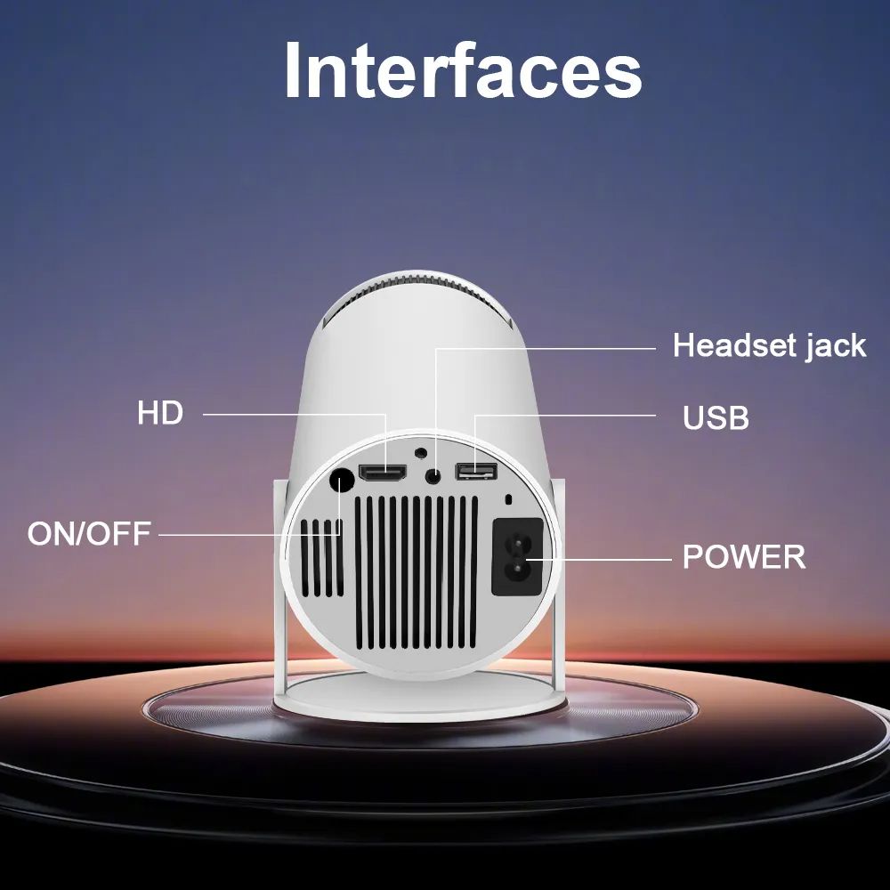 HY300 Transpeed Projector 4K Android 11 Dual Wifi6 200 ANSI Allwinner H713 BT5.0 1080P 1280*720P Home Cinema Outdoor portable Projetor
