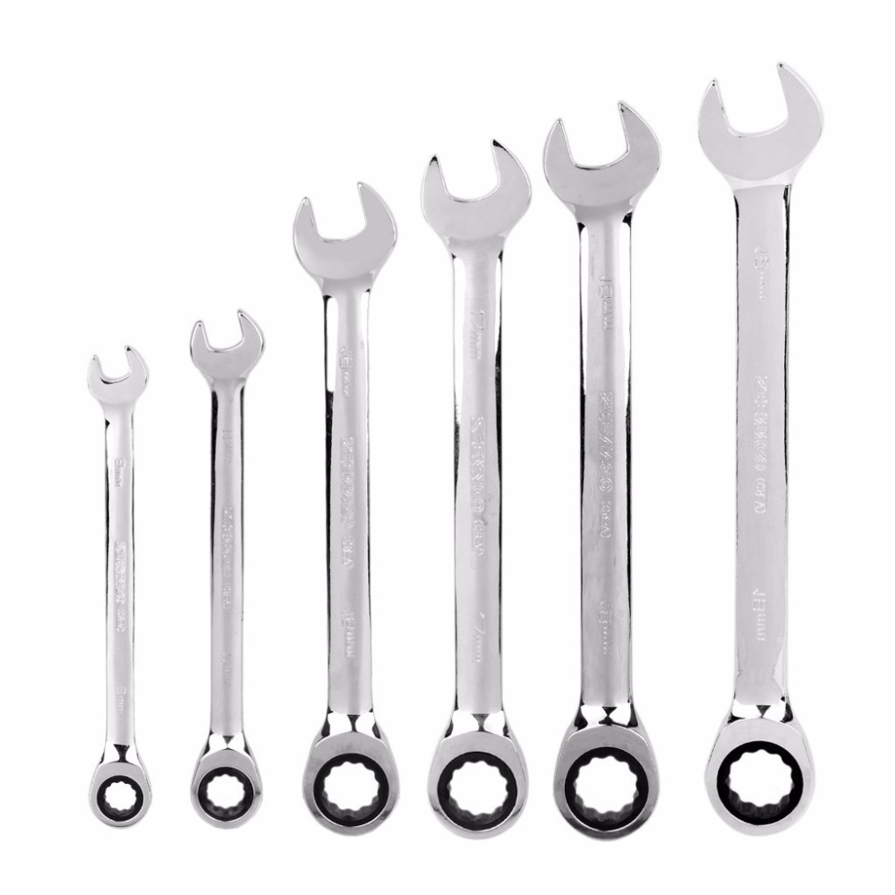 CY-0052 Ratchet Combination Metric Wrenches Set Hand Tools Torque Gear Socket Nut Tools A Set of Key