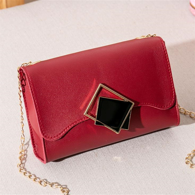 Women's bag handbag women's messenger bag square buckle single shoulder chain square bag