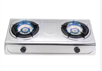 Household Stainless Steel 2 Burner Gas Stove
