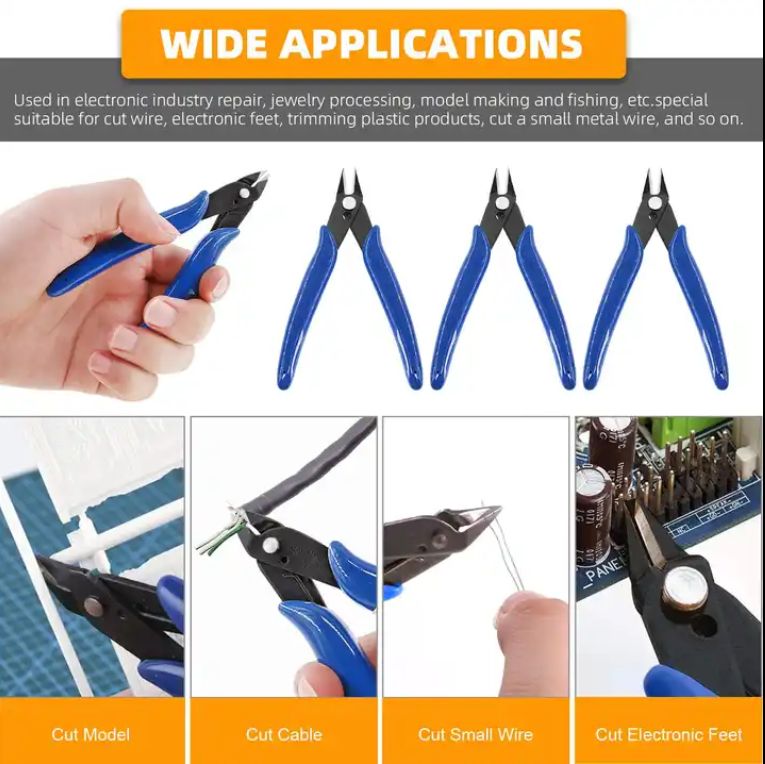 5 Inch Micro Wire Flush Cutters, Precision Plastic Model Flush Cutter Side Cutting Pliers