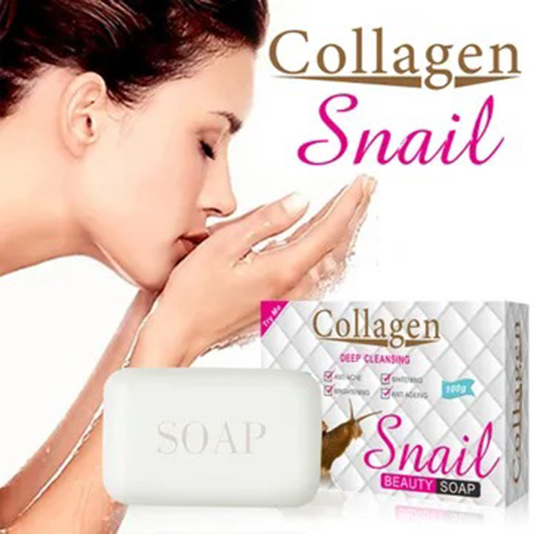 Peimei snail Essence Soap, bone collagen face soap, skin oil control, water supplement for Washing Face And Hands Soap