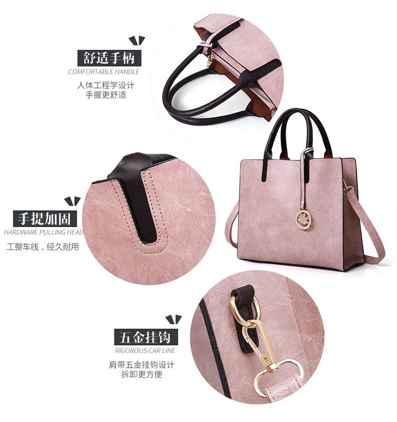 Large capacity women's bag 2024 new model mother bag mother bag Europe and the United States large bag multi-set shoulder bag 8824