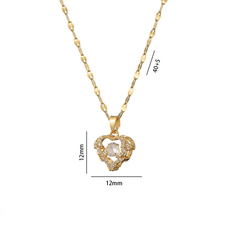 Ocean Soul Dynamic Necklace, a super sparkling heart pendant necklace lover Jewelry