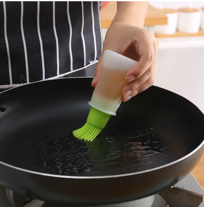 BBQ BBQ Oil Bottle Brush Silicone Kitchen BBQ Accessories Cooking Baking Oil Dispenser BBQ Tools Grease Brush