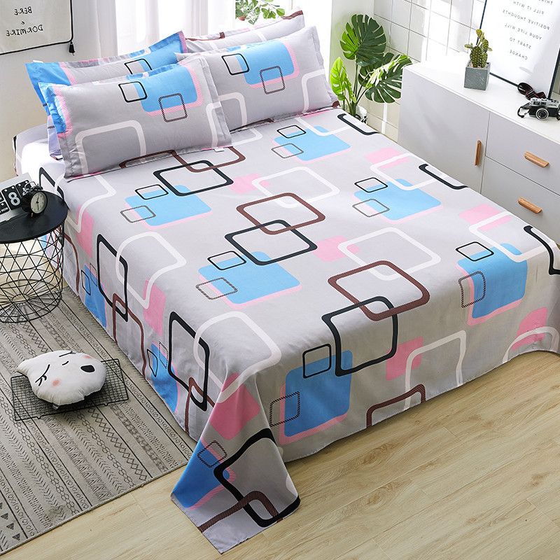 Bed Sheet Bedding 3-piece set CRRSHOP home Bed sheet + 2 pillowcases Skin friendly brushed bed sheets, pillowcases, single and double sets