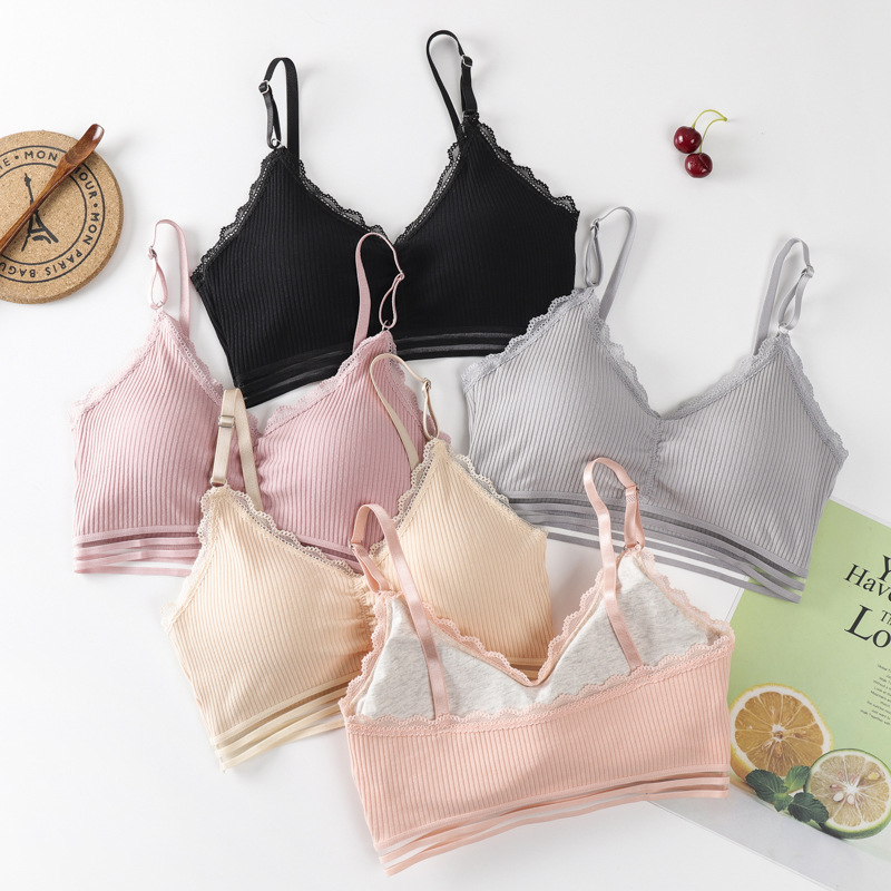2217 Sexy Lace Beauty Back Lingerie Comfortable Seamless Lace Top One Size Bra For Young Girls