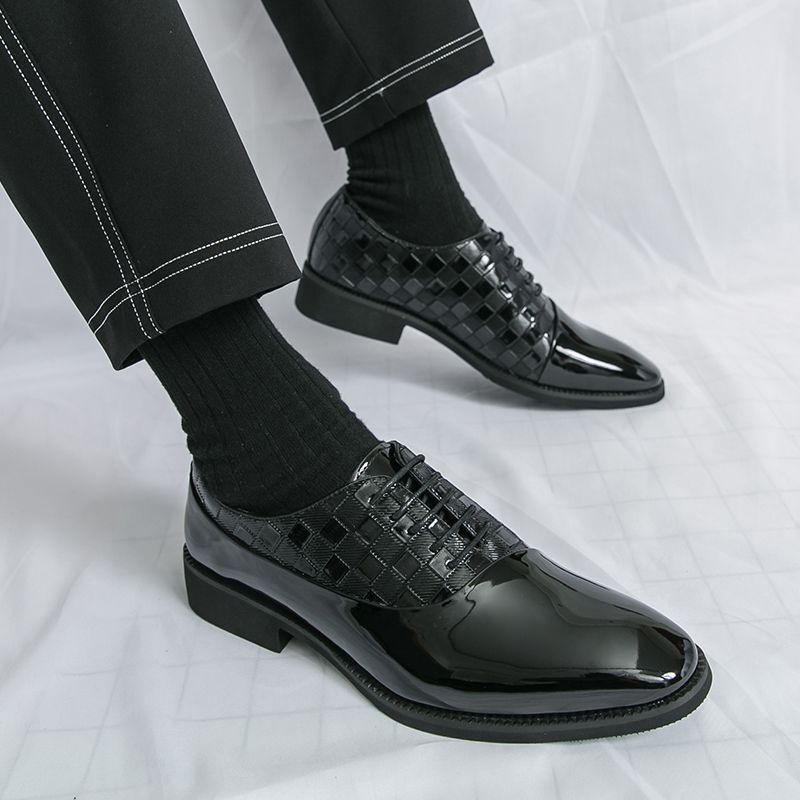 Men Patent Leather Formal Shoes Man Luxury Elegant Dress Shoe Male Footwears The Suit For Official Office Wedding Party Business