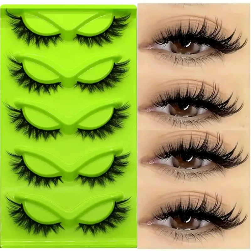 15 Pairs (5 Pairs x 3 Pack) 3D Fluffy False Eyelashes, Dramatic Wispy Cat Eye Faux Mink Lashes, Reusable Thick Volume Lashes with Soft Band, Natural Look False Lashes for Makeup, Party, Wedding & Daily Wear
