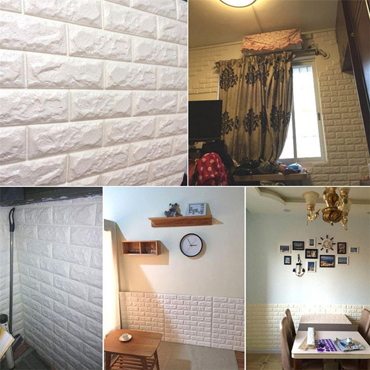 【Multi pcs】Soundproof Peel and Stick Wall Covering 3D Home Wallpaper Interior Decoration Design, Can Also Be Used in Kitchen