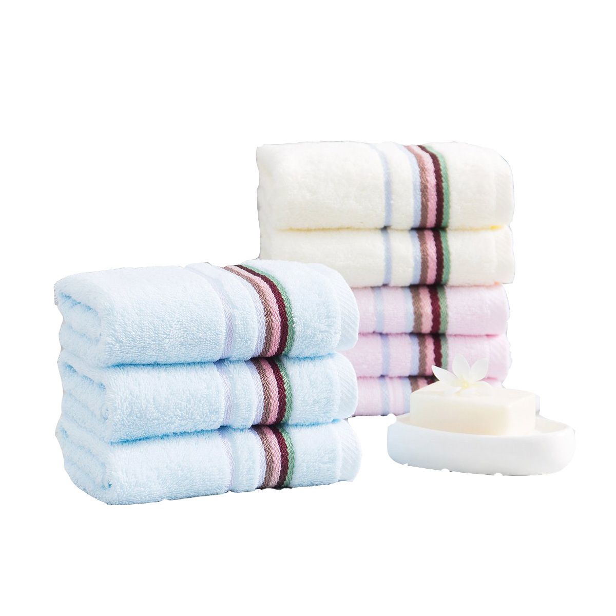 6638 Cotton Bath Towels, Plain Soft & Absorbent Bathroom Towels with Embroidery Logo