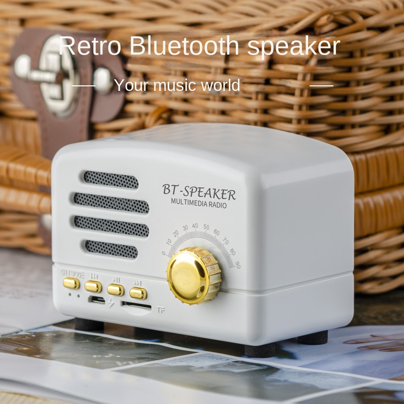 BT01 Retro Bluetooth5.0 Speaker Wooden Old Fashioned Classic Style Strong Bass Enhancement Loud Volume Sound Box With FM Radio