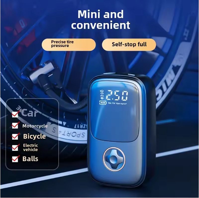 Portable High Power Electric Car Tire Inflator Motorcycle Tire Pump Wireless Air Pressure Booster For Vehicle Tyres