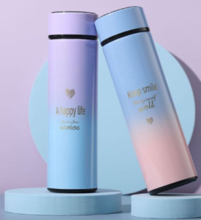 500ml Smart Water Bottle Intelligent Stainless Steel Thermos LED Temperature Display Bottles Vacuum Flasks Thermoses Cup 24hr