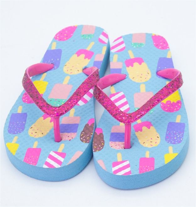 Children's Custom Logo Print PVC Flipflops Slipper- Outdoor Strand Unisex Slipper