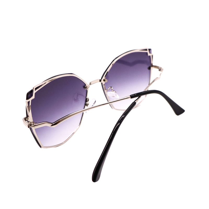 431 Large Frame Metal Irregular Ladies Polarized Color Fashion Sunglasses UV400 Street Shot Shades for Women Men Eyeglasses