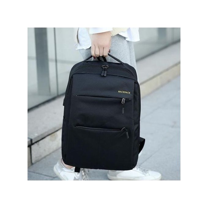 3 In 1 Multi Functional Backpack With USB Slot - Black