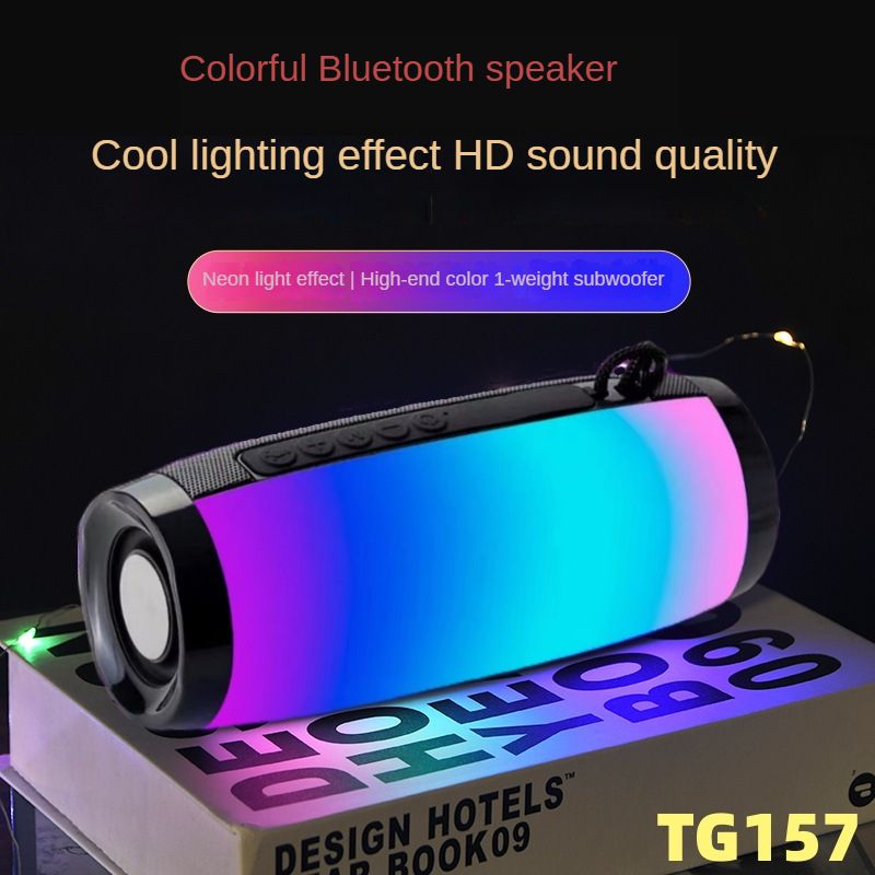 TG157 Bluetooth speaker LED dazzling light Creative gift outdoor waterproof heavy subwoofer