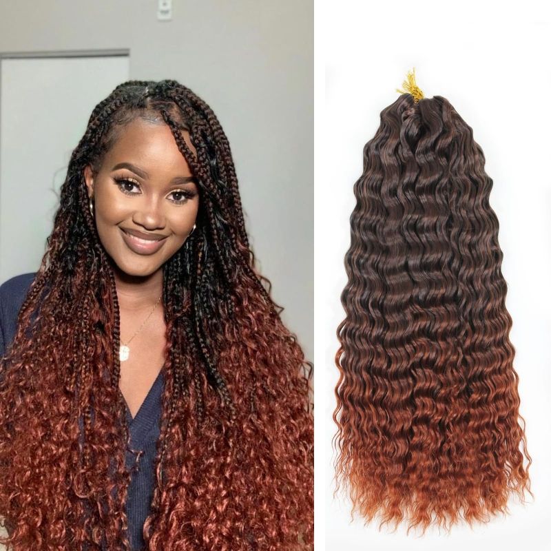 Deep Wave Twist Large curved long curly hair crochet winding, synthetic wigs CRRSHOP 24 "30 pieces 100g wig