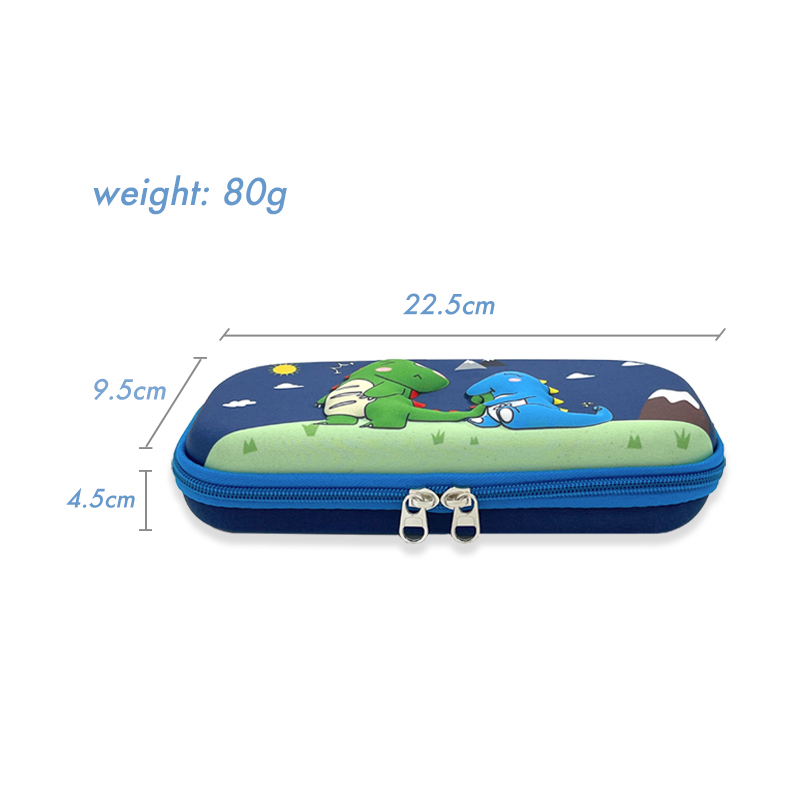 3D Embossed Pencil Box for Kids, Teens, Pencil Case for Boys, Girls, Students, Dinosaur Design, Anti-Shock, Multi Compartments, Large Capacity, School Supply, Stationery