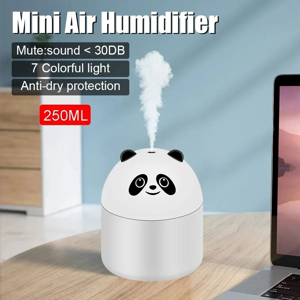 A19 250ml Mini Desktop Humidifier Car Air Humidifie With Colorful Atmosphere Light Aroma Diffuser For Home Bedroom