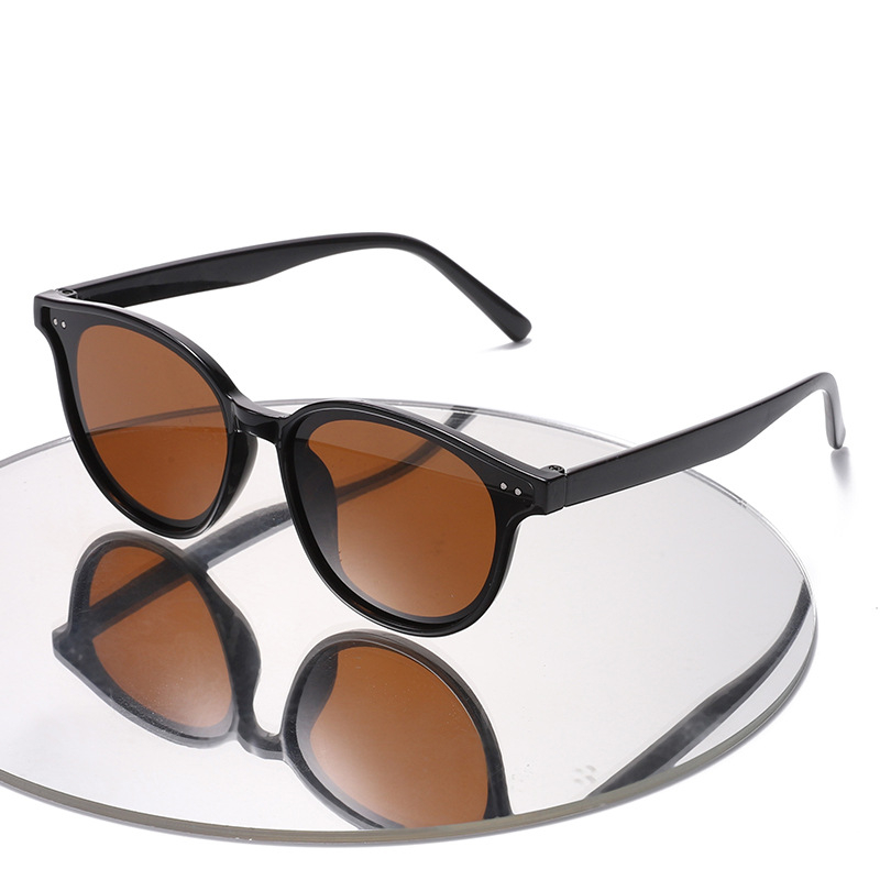 6752 Retro Round Sunglasses Frame Polarized Round HD Sunglasses for Men Women Men